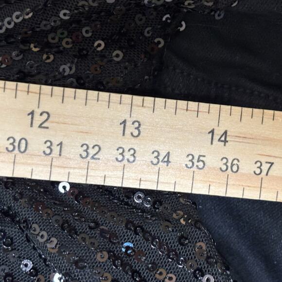 NWT Lane Bryant Signature Fit Boyfriend Sequin Pants Black Mid Rise SZ 24 Curvy - Picture 12 of 16